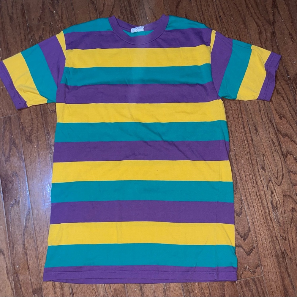 Men’s MARDI GRAS Striped Crewneck Pullover